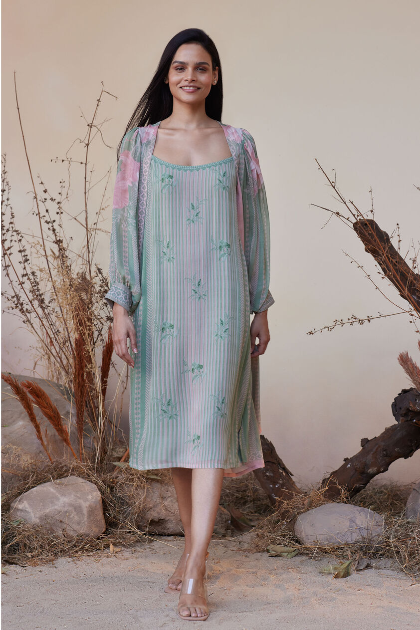 Sama Overlayer Dress - Sage, Sage, image 1
